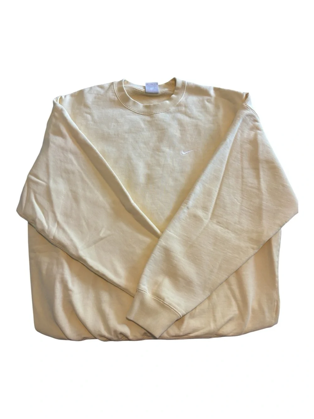 Nike Men's Crewneck Sweatshirt in Pastel Yellow